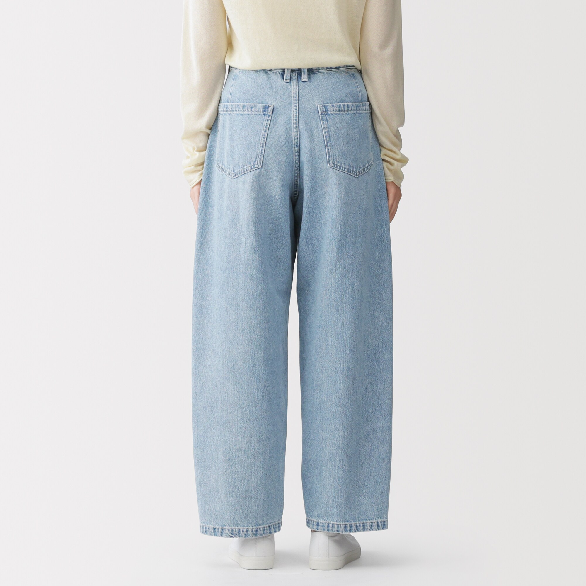 婦人 木の実から作ったカポック混 コクーンパンツ 生成 | 無印良品