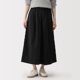 婦人　カポック混　ライトツイルスカートパンツ