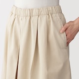 婦人　カポック混　ライトツイルスカートパンツ