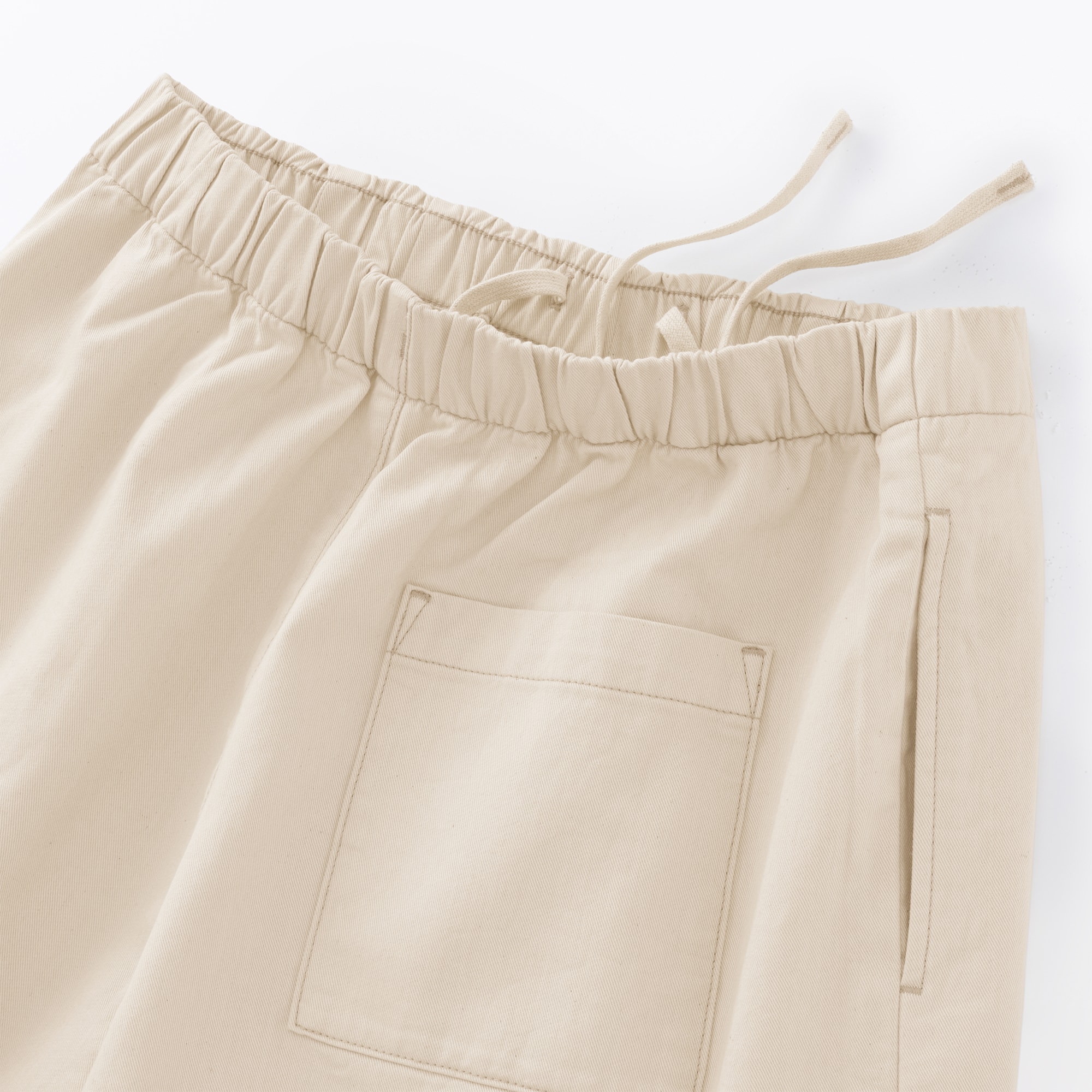 婦人　カポック混　ライトツイルスカートパンツ