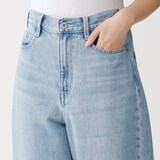 婦人　木の実から作ったカポック混　デニムコクーンパンツ