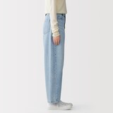 婦人　木の実から作ったカポック混　デニムコクーンパンツ