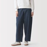 婦人　木の実から作ったカポック混　デニムコクーンパンツ