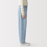 婦人　木の実から作ったカポック混　デニムコクーンパンツ