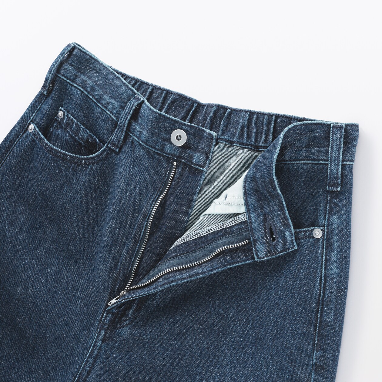 婦人　木の実から作ったカポック混　デニムコクーンパンツ