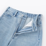 婦人　木の実から作ったカポック混　デニムコクーンパンツ　股下短め（ＯＳ）