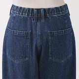 婦人　木の実から作ったカポック混　デニムコクーンパンツ　股下短め（ＯＳ）