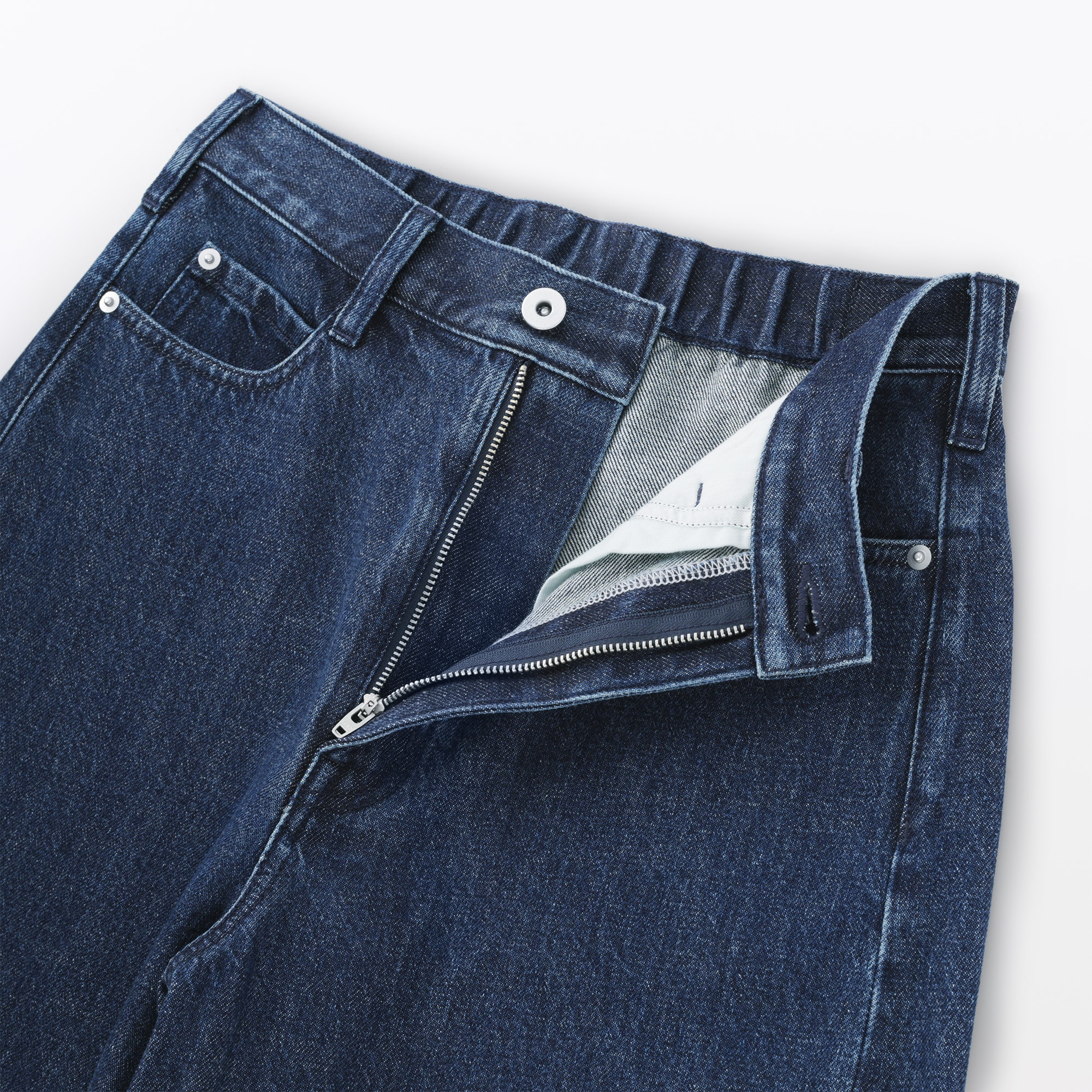 婦人　木の実から作ったカポック混　デニムコクーンパンツ　股下短め（ＯＳ）