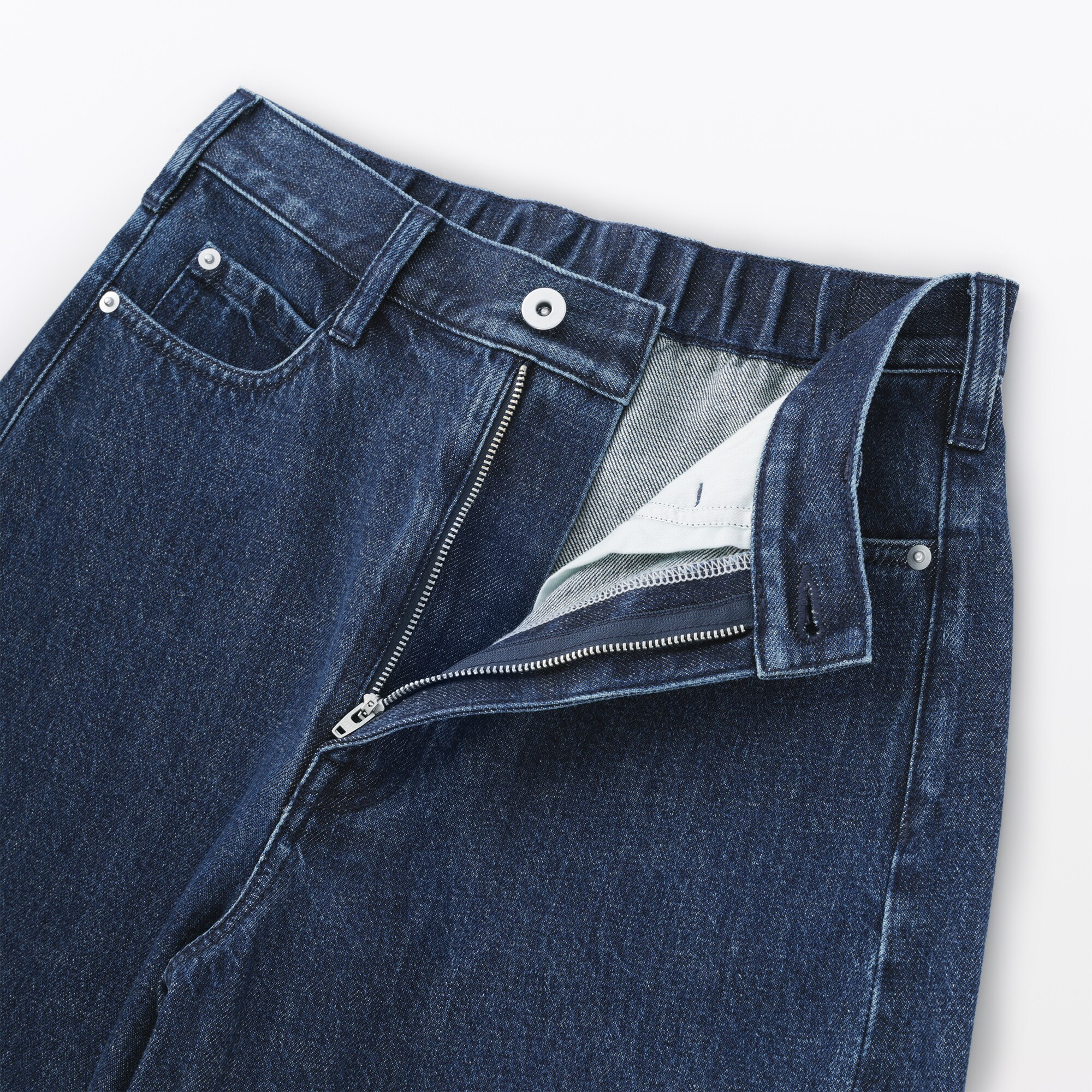 婦人　木の実から作ったカポック混　デニムコクーンパンツ　股下短め（ＯＳ）