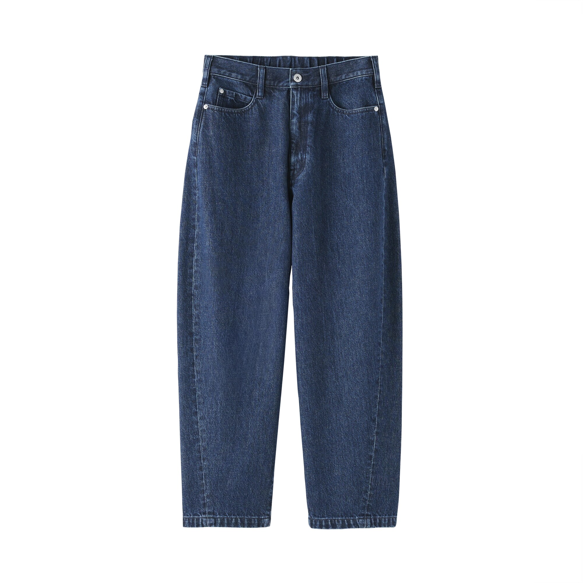 婦人　木の実から作ったカポック混　デニムコクーンパンツ　股下短め（ＯＳ）