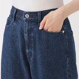 婦人　木の実から作ったカポック混　デニムコクーンパンツ　股下短め（ＯＳ）