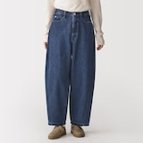 婦人　木の実から作ったカポック混　デニムコクーンパンツ　股下短め（ＯＳ）