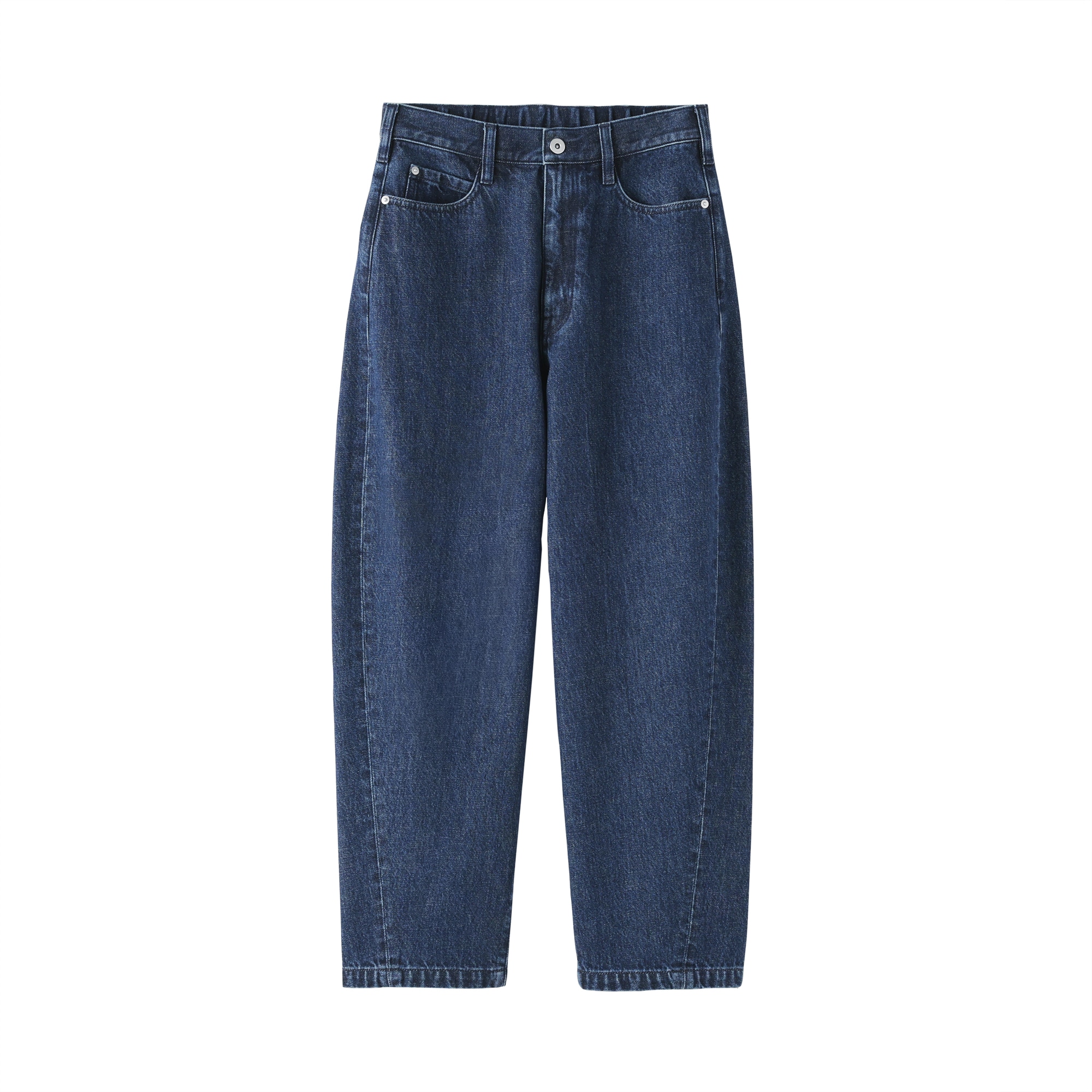 婦人　木の実から作ったカポック混　デニムコクーンパンツ　股下短め（ＯＳ）