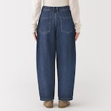 婦人　木の実から作ったカポック混　デニムコクーンパンツ　股下短め（ＯＳ）