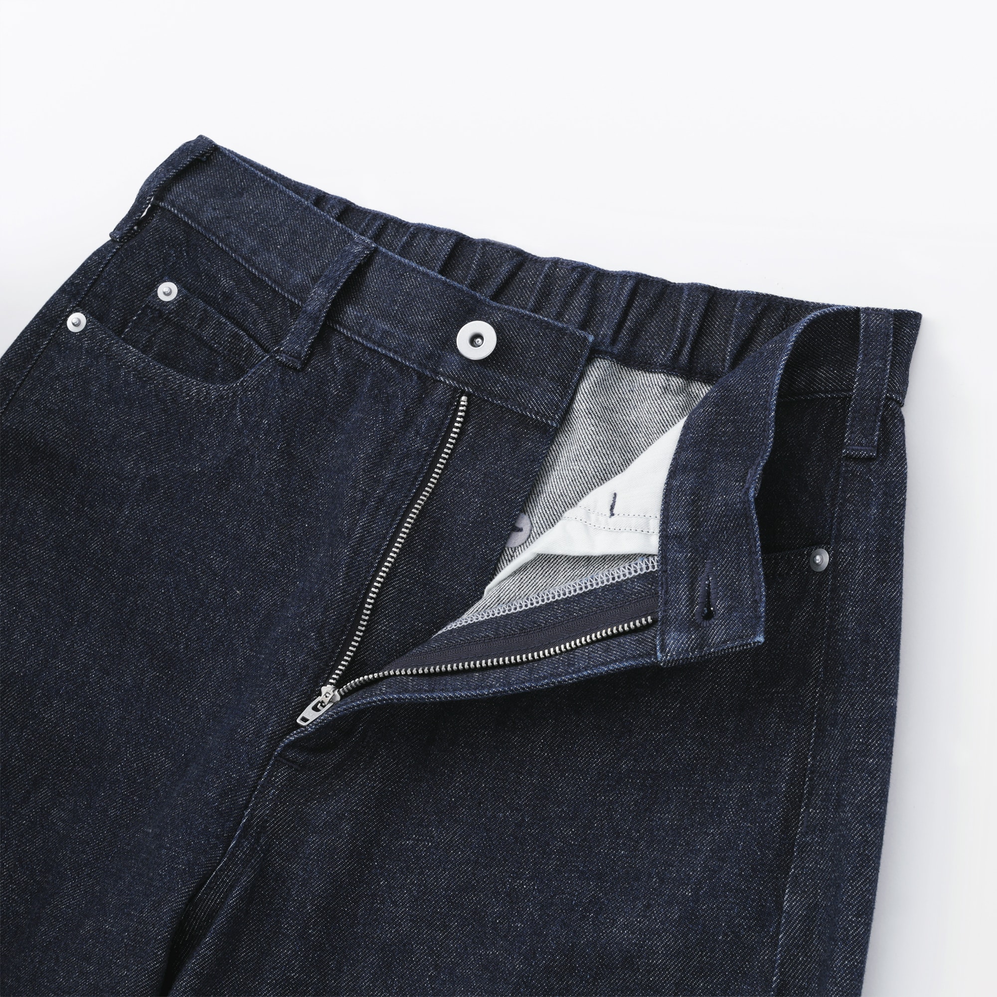 婦人　木の実から作ったカポック混　デニムコクーンパンツ　股下短め（ＯＳ）