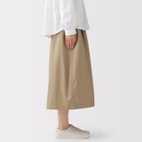 婦人　洗いざらしコットン　イージースカート
