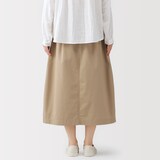 婦人　洗いざらしコットン　イージースカート