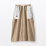 婦人　洗いざらしコットン　イージースカート