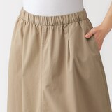 婦人　洗いざらしコットン　イージースカート