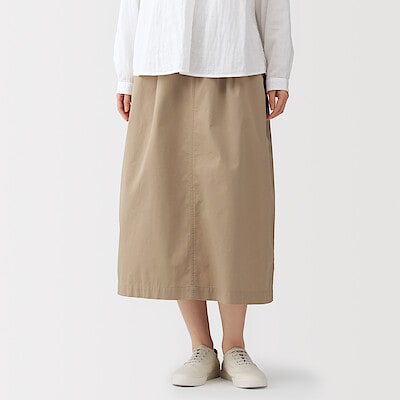 婦人　洗いざらしコットン　イージースカート