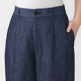 婦人　ヘンプ混デニム　ストレートパンツ