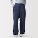 婦人　ヘンプ混デニム　ストレートパンツ