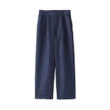 婦人　ヘンプ混デニム　ストレートパンツ