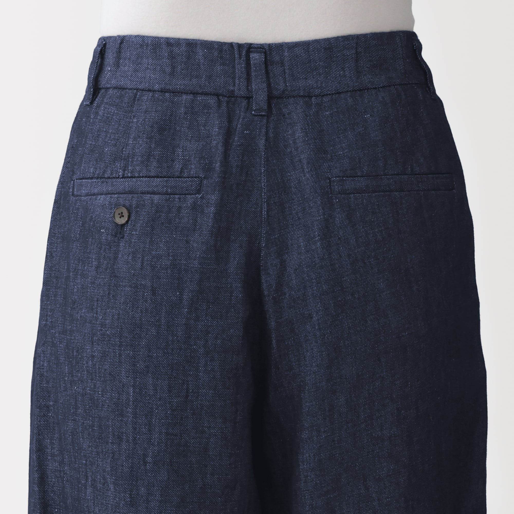 婦人　ヘンプ混デニム　ストレートパンツ