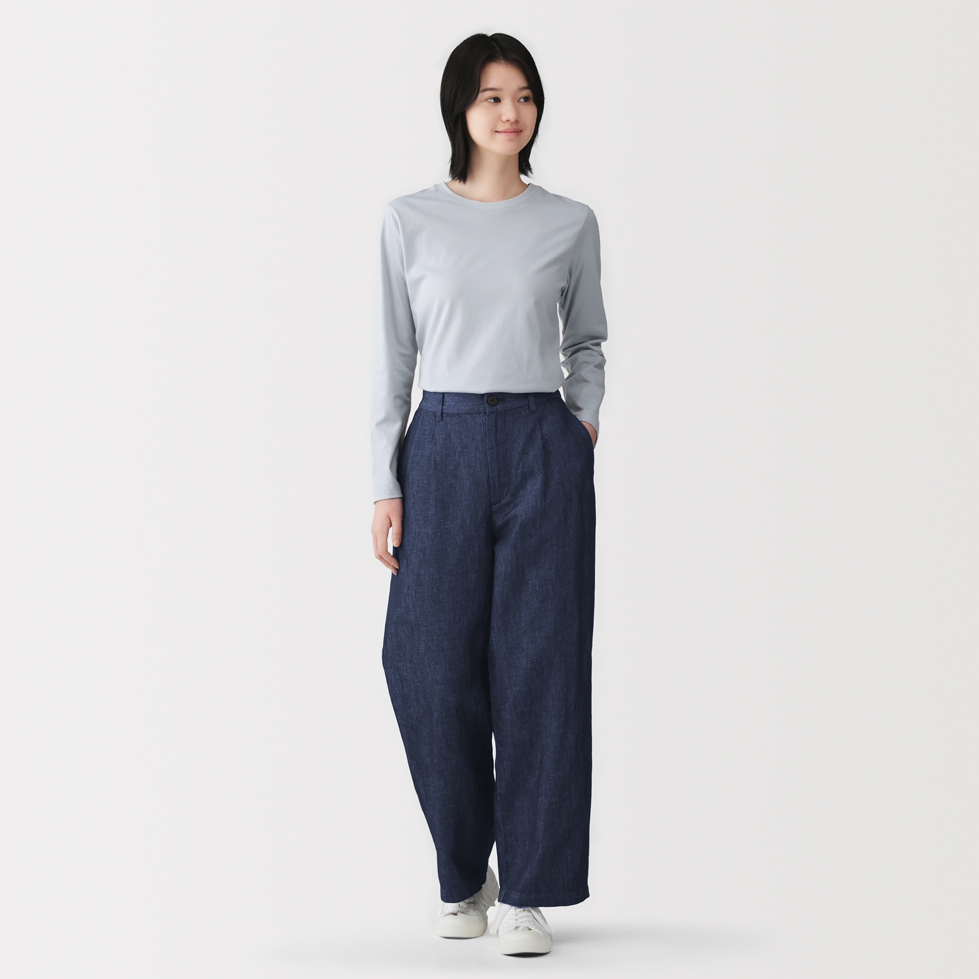 婦人 ヘンプ混デニム ストレートパンツ | 無印良品
