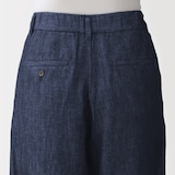 婦人　ヘンプ混デニム　ストレートパンツ