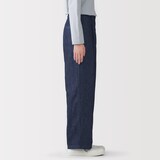 婦人　ヘンプ混デニム　ストレートパンツ