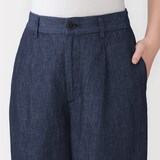 婦人　ヘンプ混デニム　ストレートパンツ