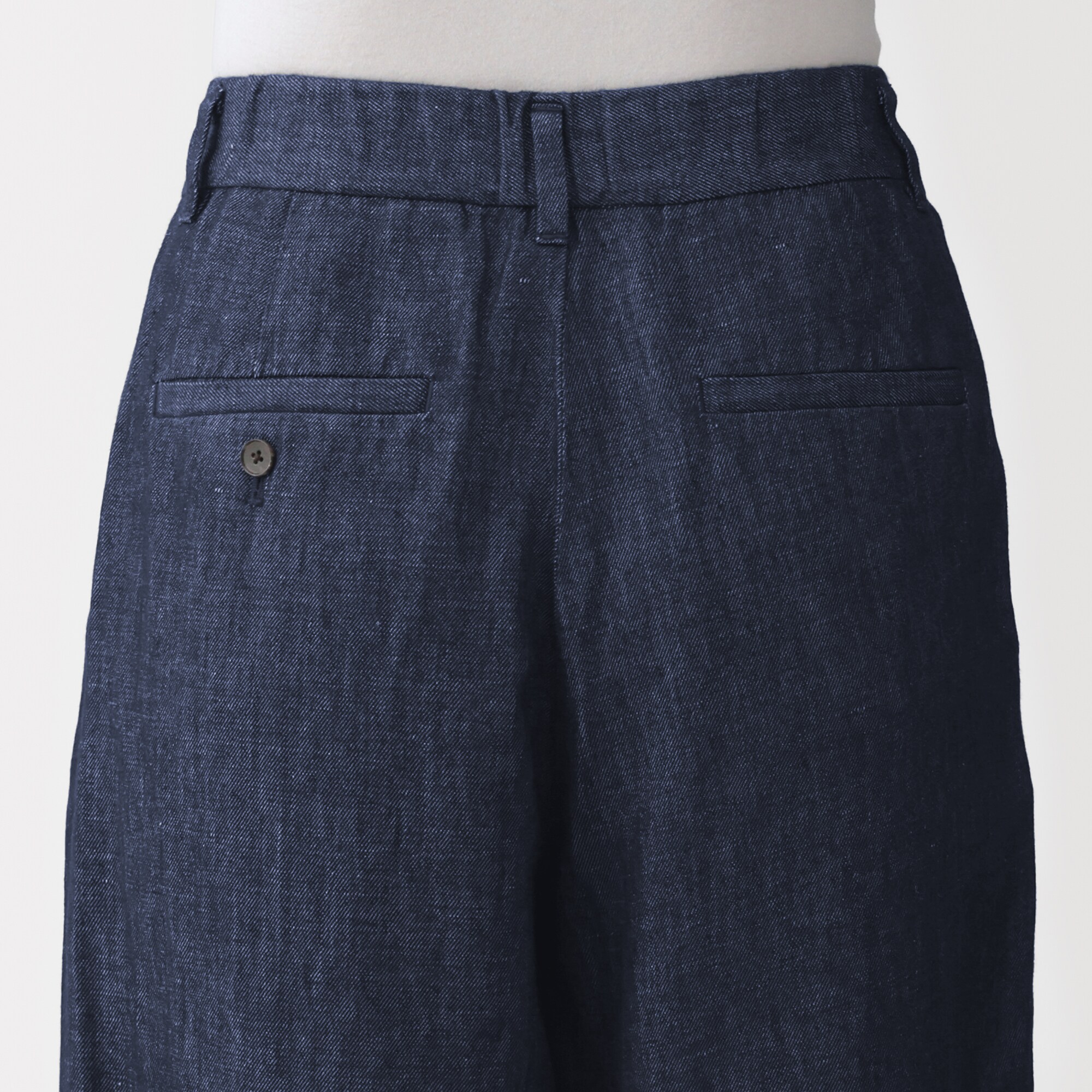 婦人　ヘンプ混デニム　ストレートパンツ