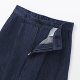 婦人　ヘンプ混デニム　ストレートパンツ