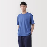 紳士　昔ながらの製法で編み立てた天竺クルーネック半袖Ｔシャツ