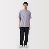 紳士　昔ながらの製法で編み立てた天竺クルーネック半袖Ｔシャツ