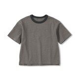 キッズ　太番手クルーネック五分袖Ｔシャツ
