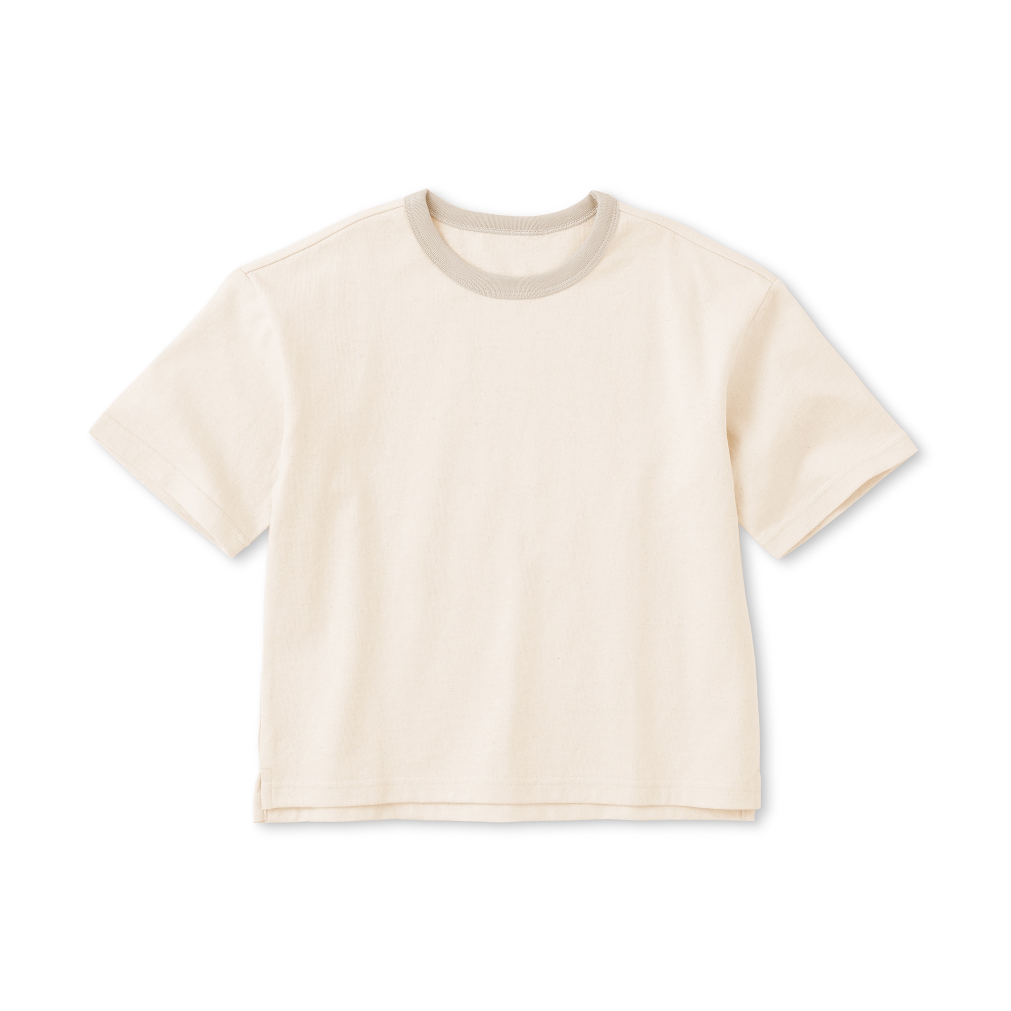 キッズ　太番手クルーネック五分袖Ｔシャツ