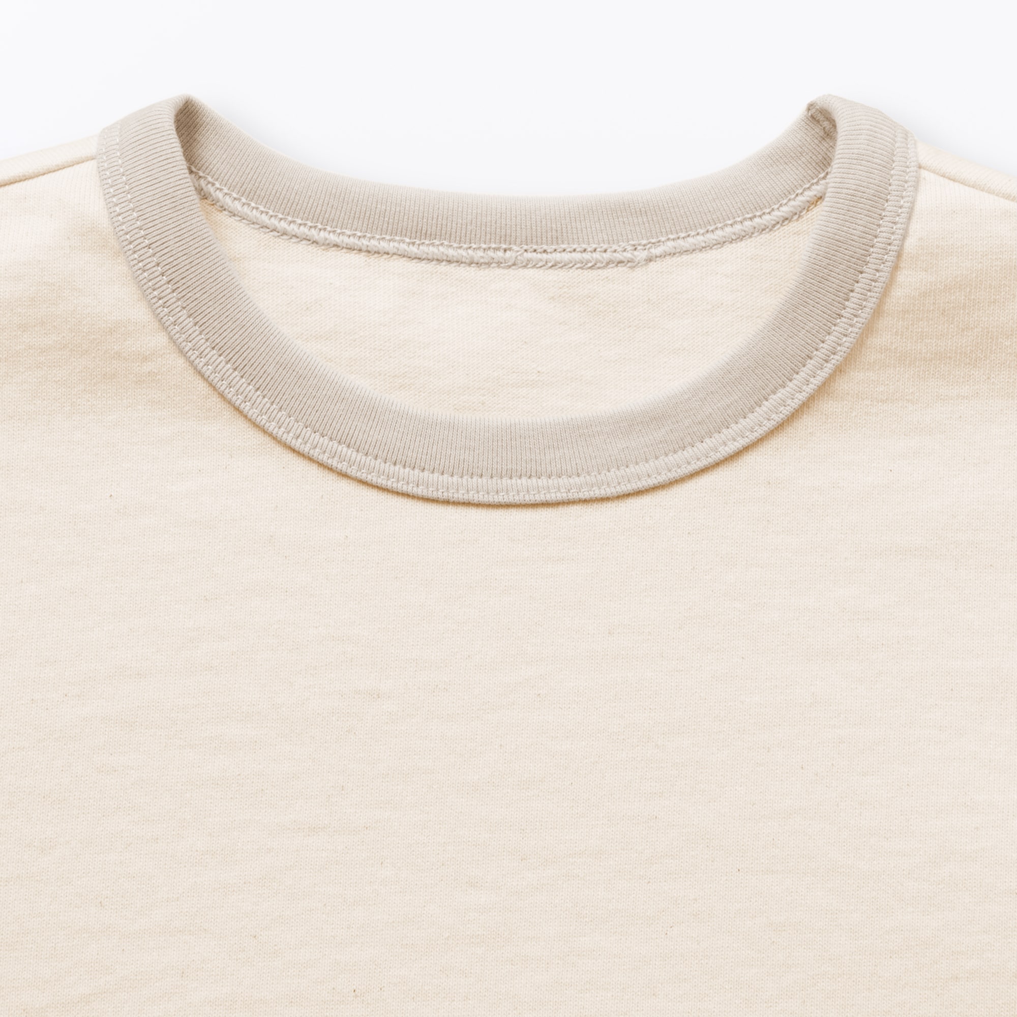 キッズ　太番手クルーネック五分袖Ｔシャツ