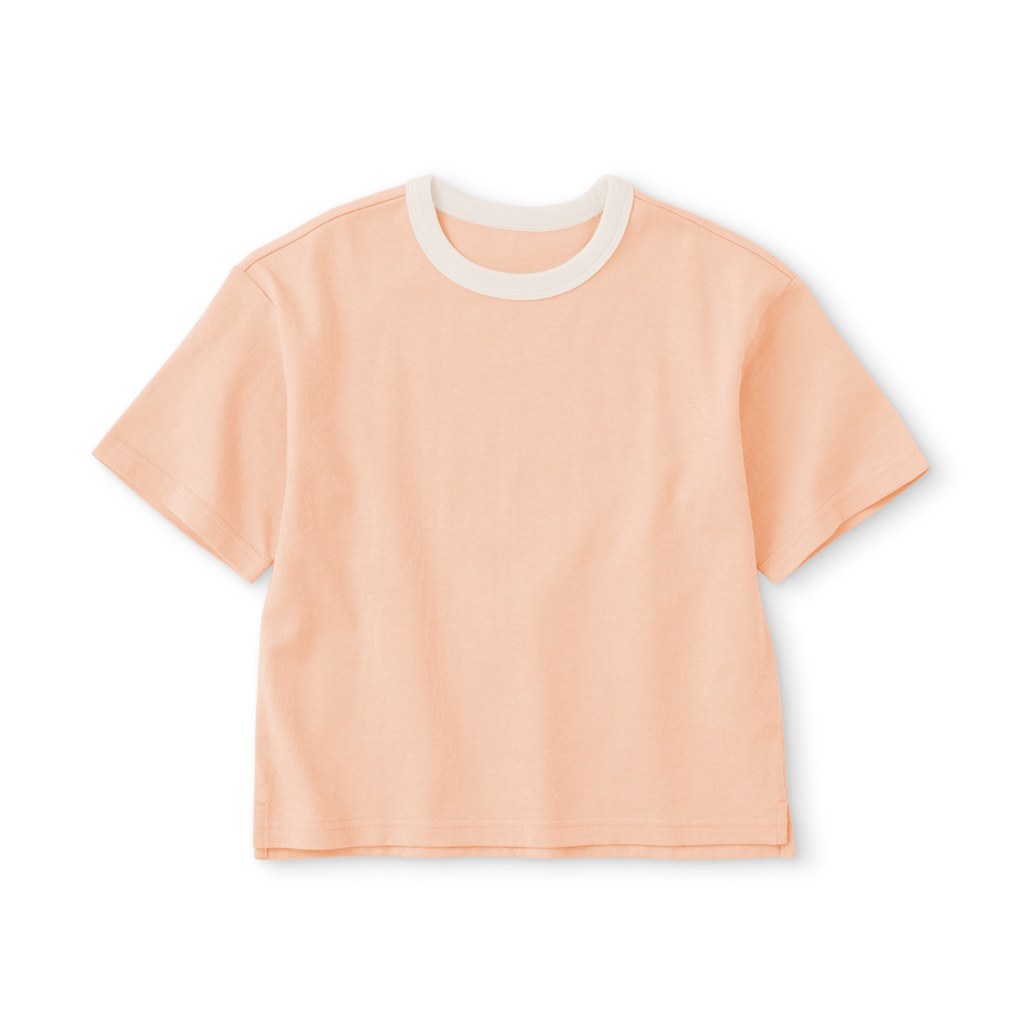 キッズ　太番手クルーネック五分袖Ｔシャツ