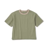 キッズ　太番手クルーネック五分袖Ｔシャツ