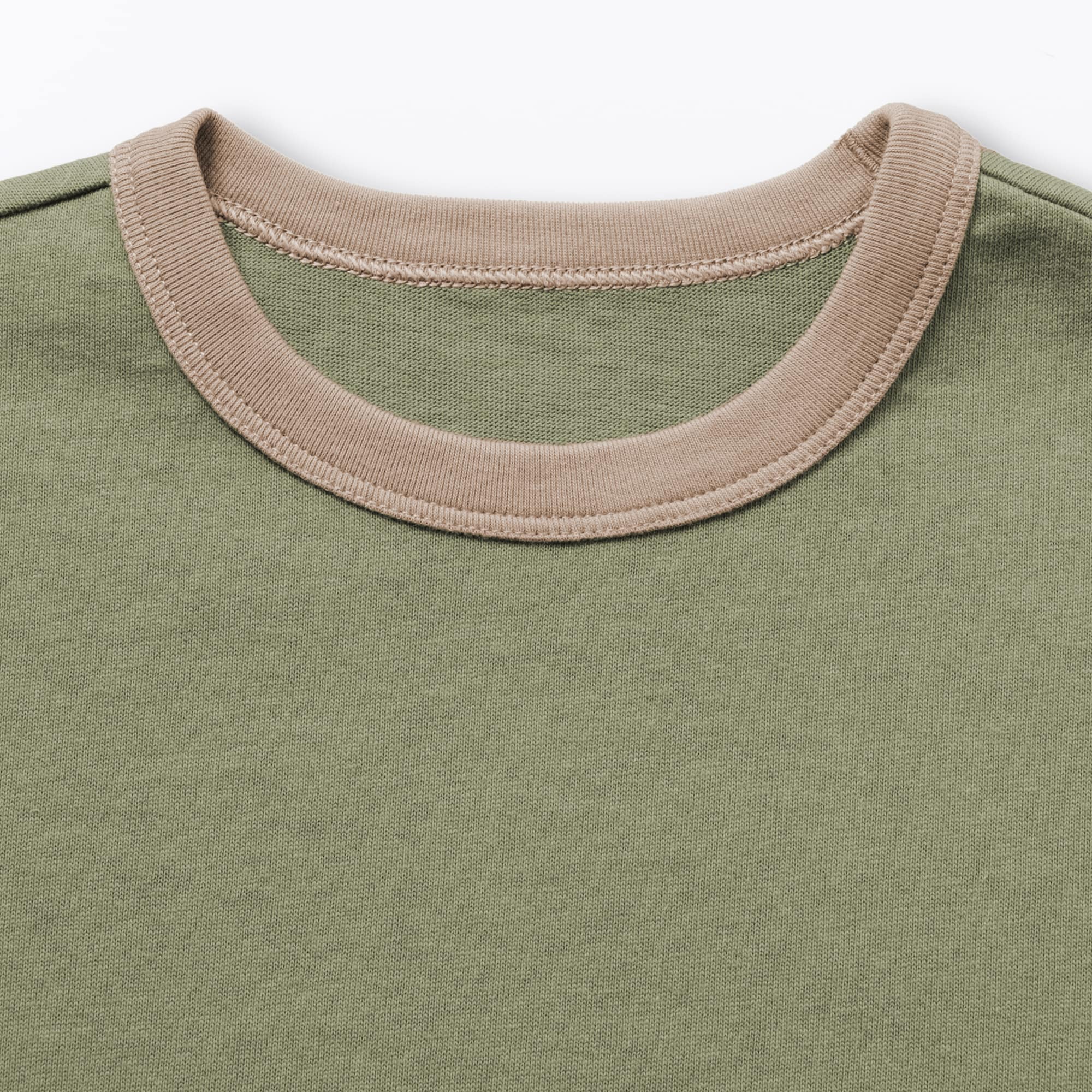 キッズ　太番手クルーネック五分袖Ｔシャツ