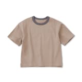 キッズ　太番手クルーネック五分袖Ｔシャツ