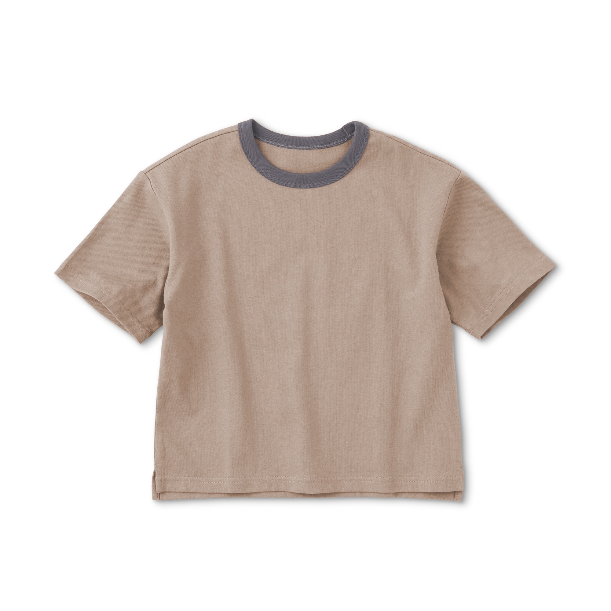 キッズ　太番手クルーネック五分袖Ｔシャツ