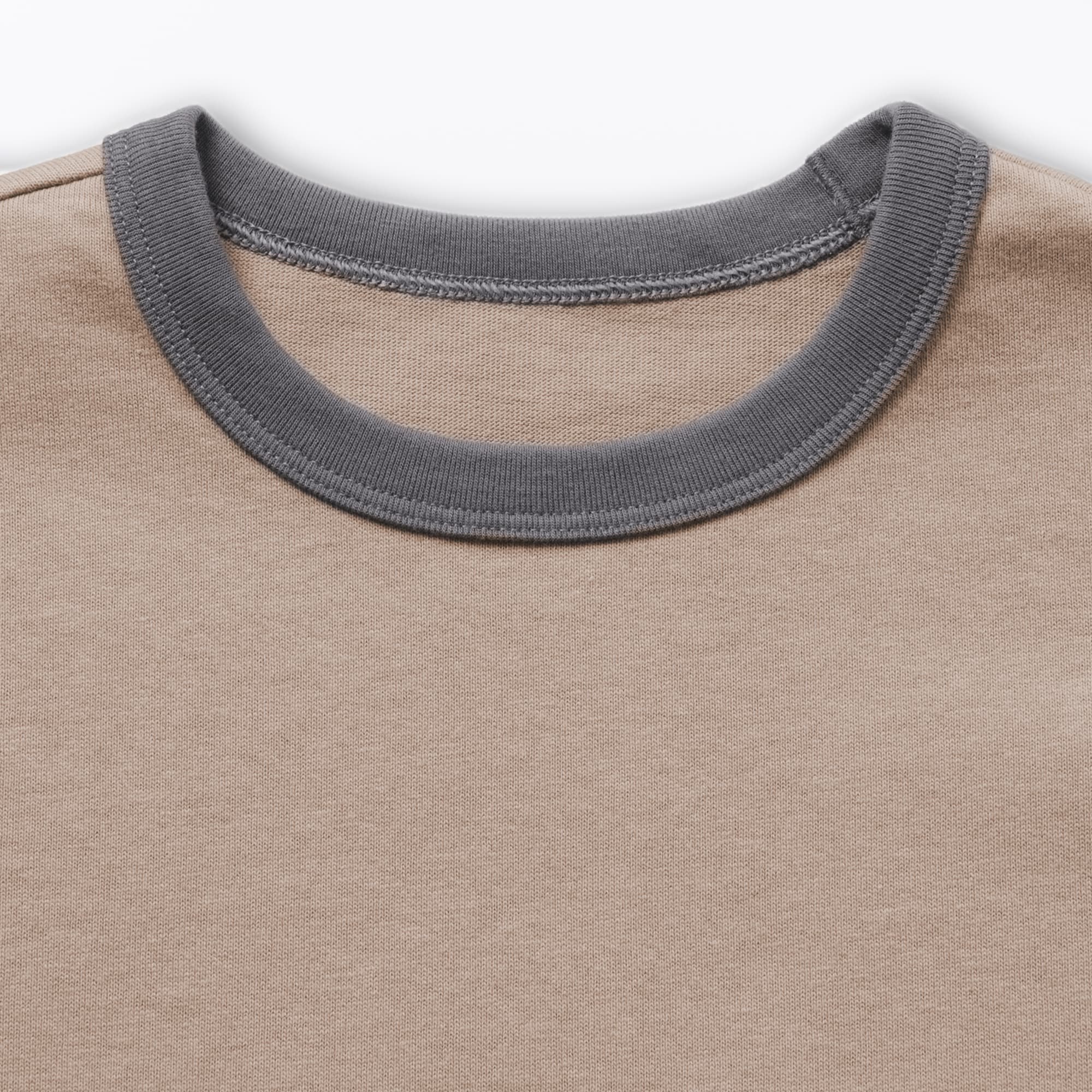 キッズ　太番手クルーネック五分袖Ｔシャツ