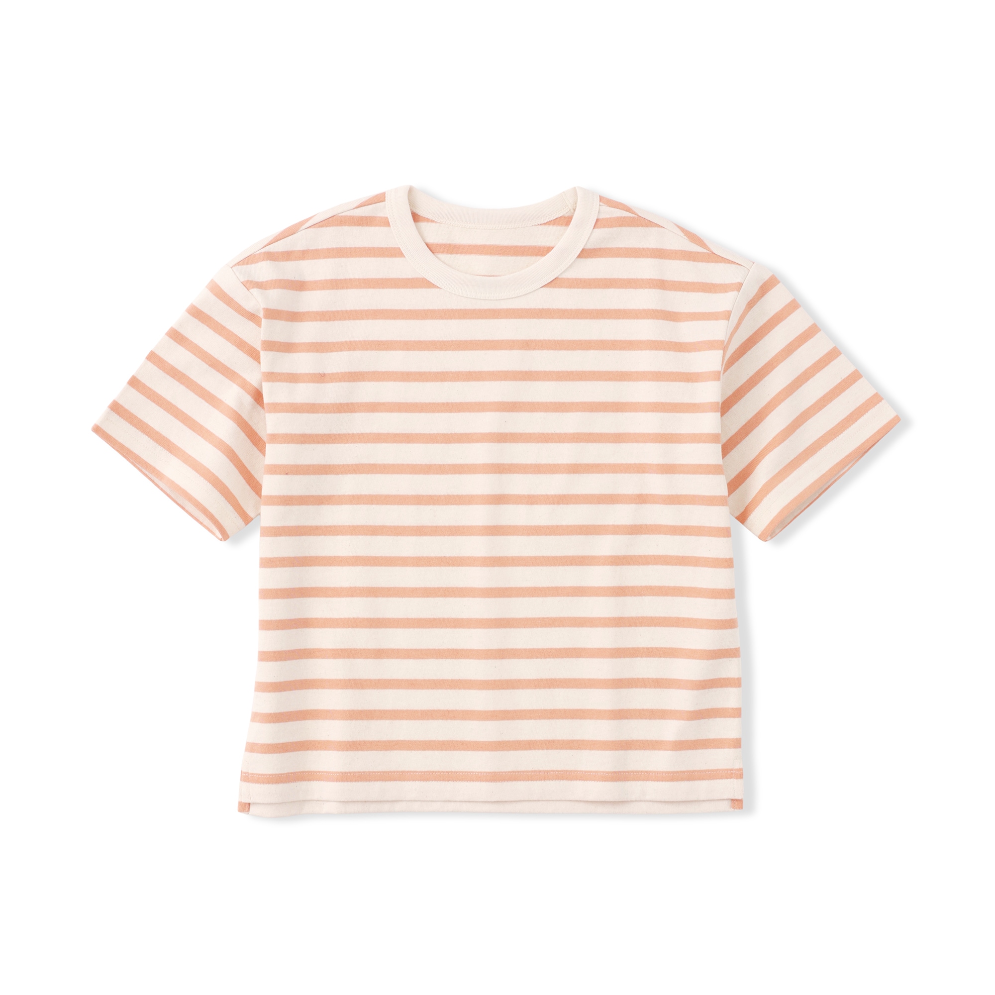 キッズ　太番手クルーネック五分袖Ｔシャツ