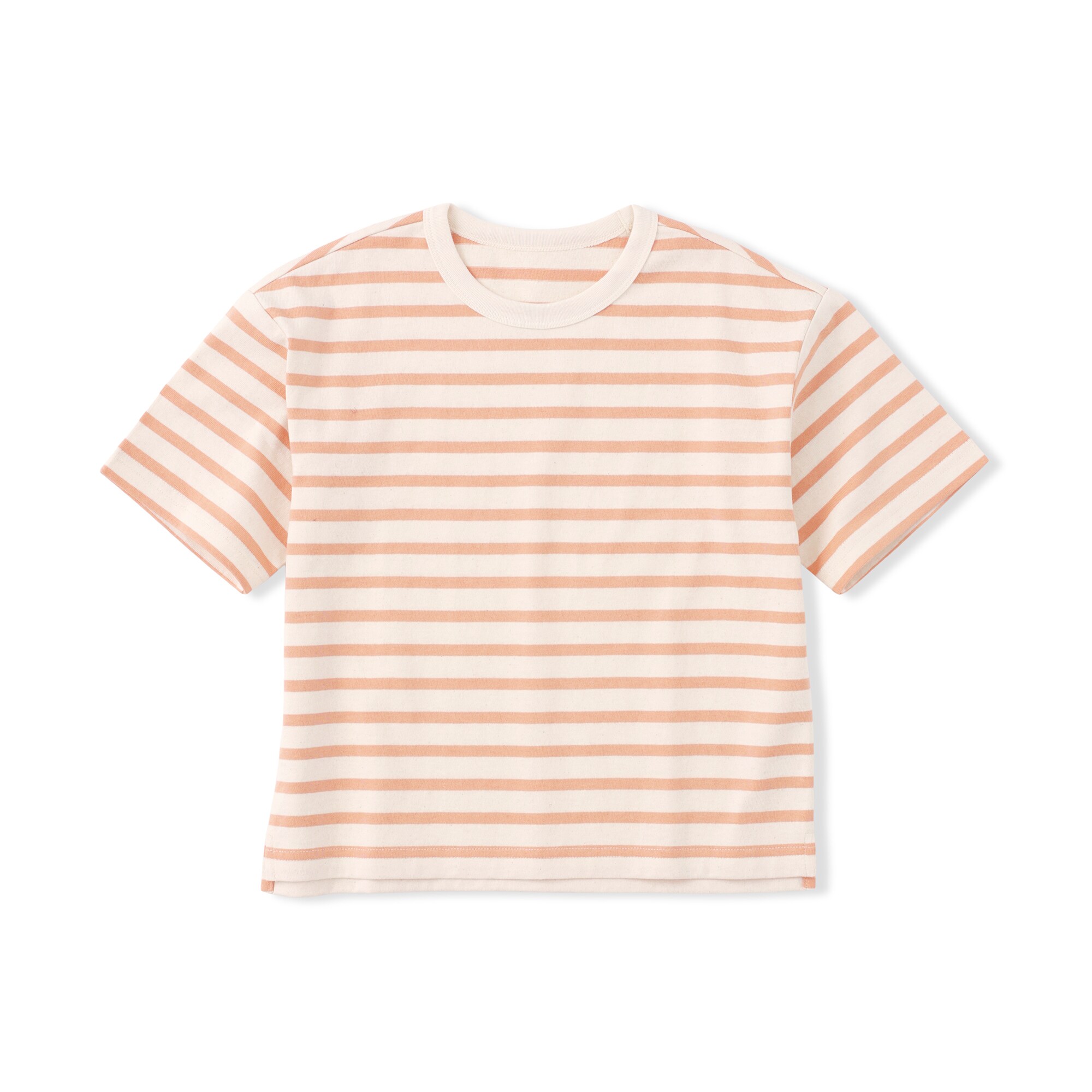 キッズ　太番手クルーネック五分袖Ｔシャツ