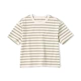 キッズ　太番手クルーネック五分袖Ｔシャツ