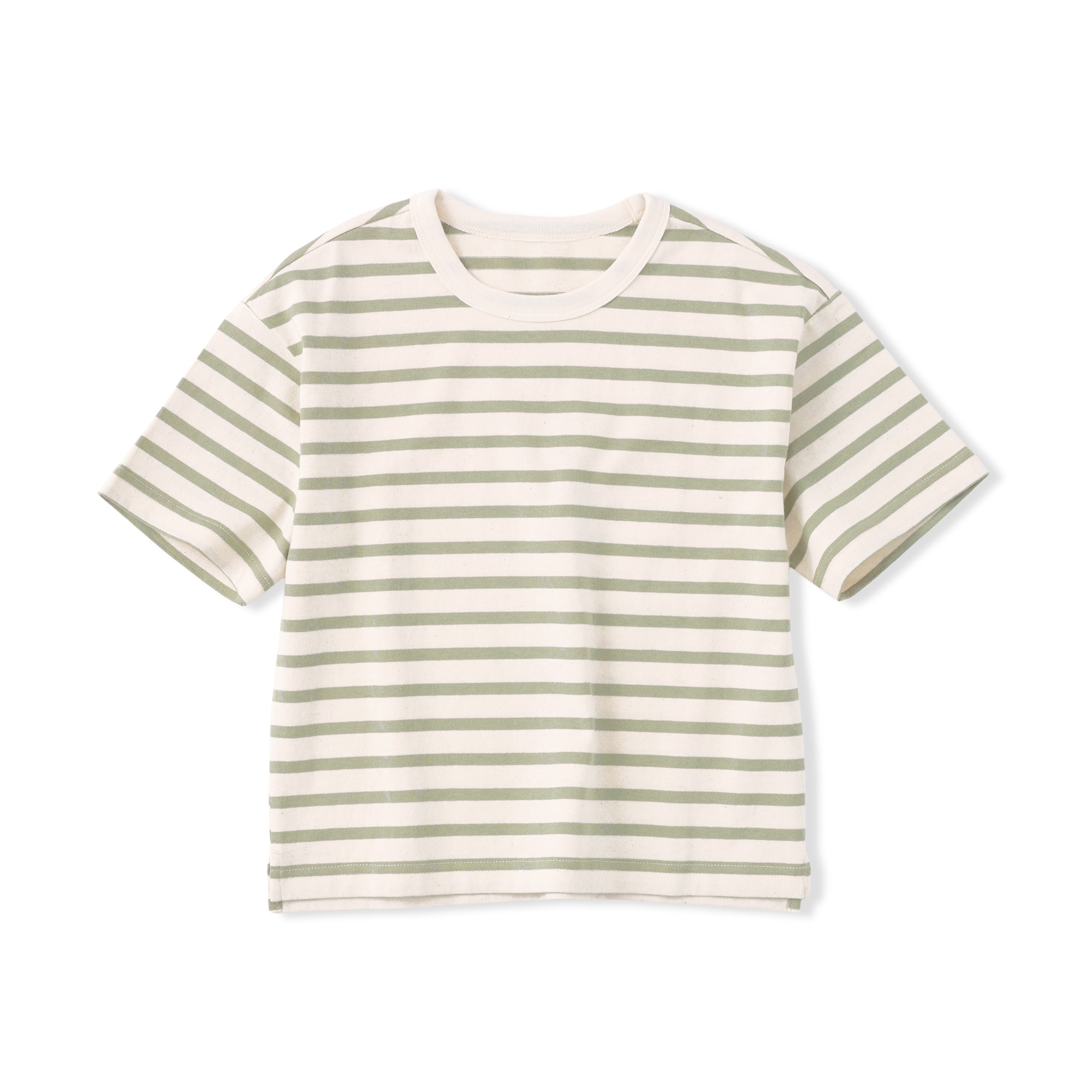 キッズ　太番手クルーネック五分袖Ｔシャツ