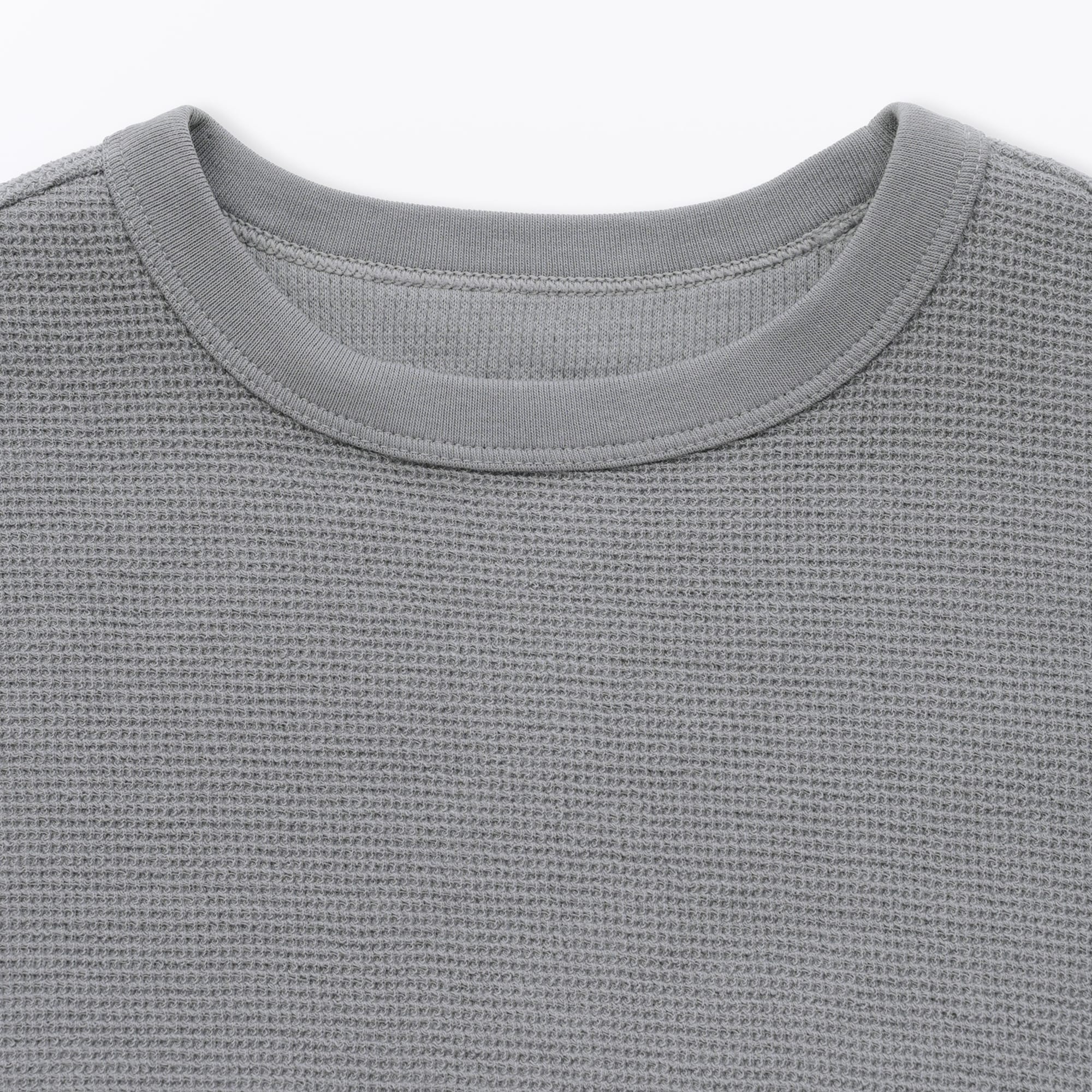 キッズ　ワッフル編みクルーネック半袖Ｔシャツ